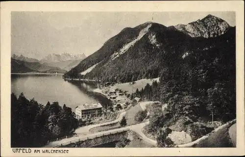 Ak Urfeld am Walchensee Kochel Oberbayern, Wiesmayers Hotel Post, Jäger am See