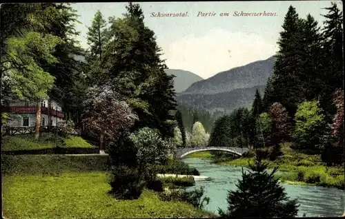 Ak Schwarzburg im Schwarzatal, Schweizerhaus, Schwarzatal