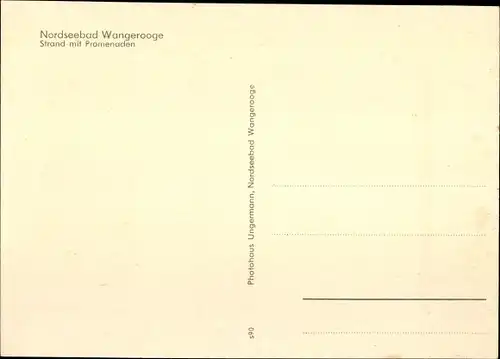 Ak Nordseebad Wangerooge in Ostfriesland, Strand mit Promenaden