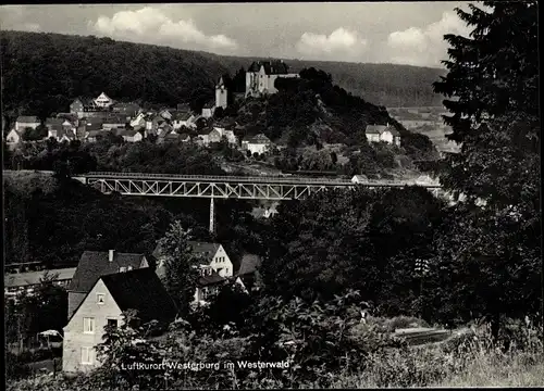 Ak Westerburg im Westerwald, Teilansicht, Brücke