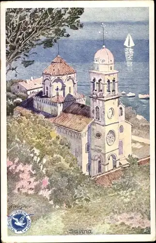 Künstler Ak Wagner, A., Herceg Novi Montenegro, Kloster Savina