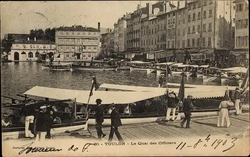 Ak Toulon Var, Quai des Officiers