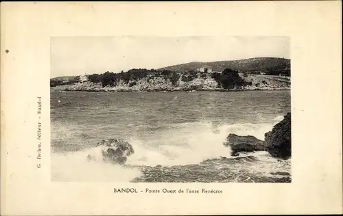 Präge Ak Bandol Var, Pointe Quest de l´anse Renécros