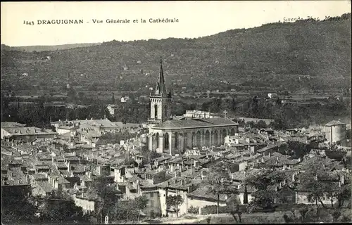 Ak Draguignan Var, Vue Générale, Cathédrale