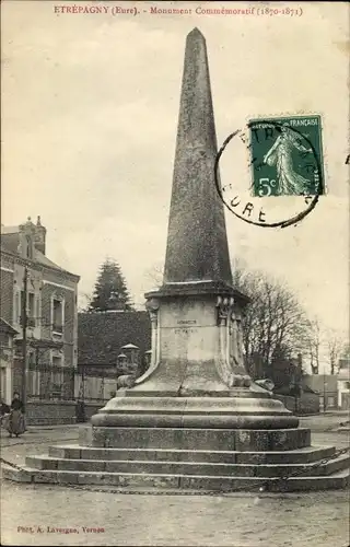 Ak Etrépagny Eure, Monument Commémoratif