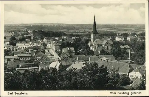 Ak Bad Segeberg in Schleswig Holstein, Blick vom Kalkberg aus, Kirchturm