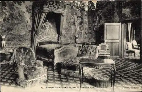 Ak Marchais Aisne, Château, Chambre des Rois