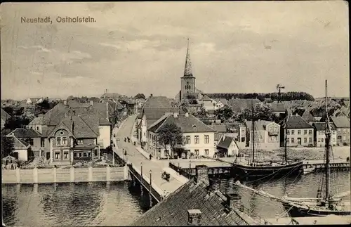 Ak Neustadt in Holstein, Stadtbild, Brücke