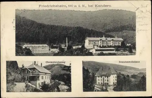 Ak Friedrichsheim Malsburg Marzell im Schwarzwald, Oberarzt Wohnung, Beamtenwohnhaus