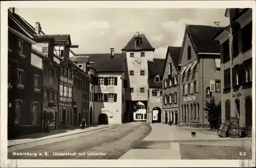 Ak Meersburg am Bodensee, Unterstadt, Untertor