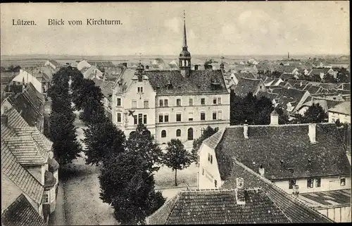 Ak Lützen im Burgenlandkreis, Blick vom Kirchturm