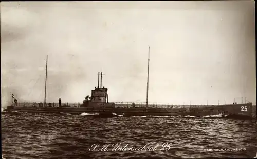 Ak Deutsches Unterseeboot, U-Boot SM U 25