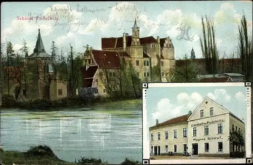 Ak Podelwitz Colditz in Sachsen, Schloss, Gasthof
