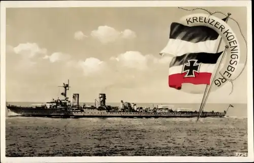 Ak Deutsches Kriegsschiff, Königsberg, Kreuzer