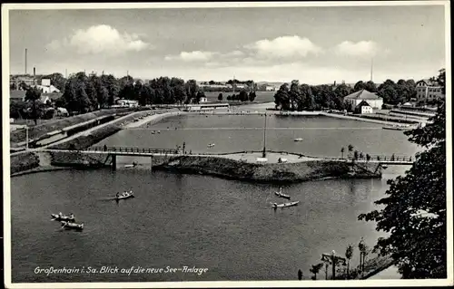 Ak Großenhain Sachsen, Neue See Anlage
