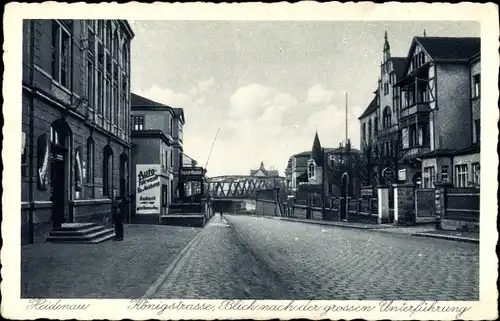 Ak Heidenau in Sachsen, Königstraße, Blick nach der großen Unterführung