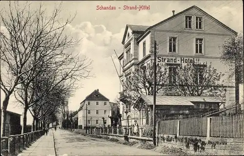 Ak Bad Schandau Sächsische Schweiz, Strand Hotel