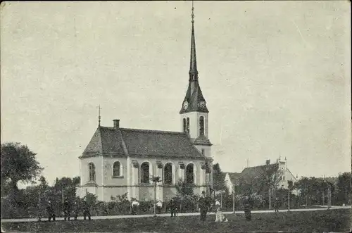 Ak Opolno Zdrój Bad Oppelsdorf Bogatynia Reichenau Schlesien, Evang. lutherische Kirche