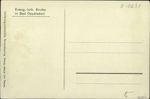 Ak Opolno Zdrój Bad Oppelsdorf Bogatynia Reichenau Schlesien, Evang. lutherische Kirche