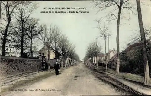 Ak Neauphle le Chateau Yvelines, Avenue de la Republique, Route de Versailles