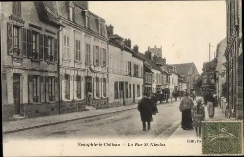 Ak Neauphle le Chateau Yvelines, La Rue Saint Nicolas