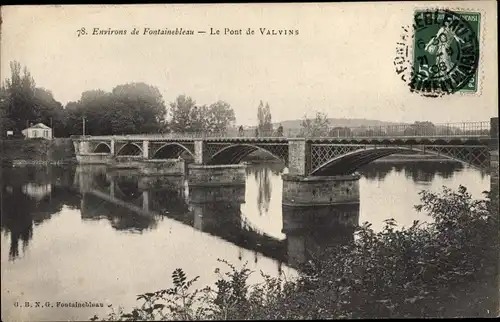 Ak Valvins Seine et Marne, Le Pont