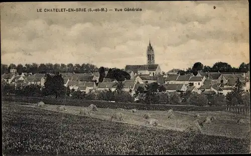 Ak Le Chatelet en Brie Seine et Marne, Vue generale