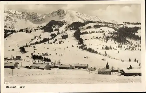 Ak Oberjoch Bad Hindelang im Oberallgäu, Teilansicht, Winter