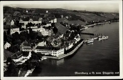 Ak Meersburg am Bodensee Baden Württemberg, Fliegeraufnahme