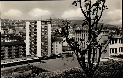 Ak Pforzheim im Schwarzwald, Hochhaus in der Au