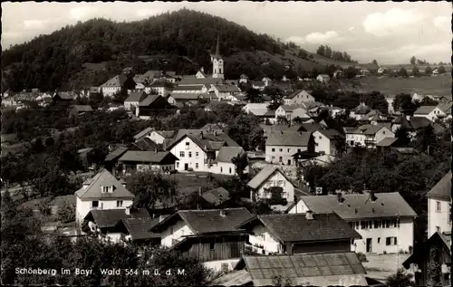 Ak Schönberg in Niederbayern, Totale