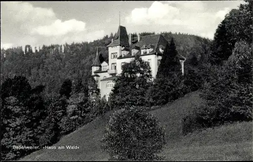 Ak Badenweiler im Schwarzwald, Haus am Wald