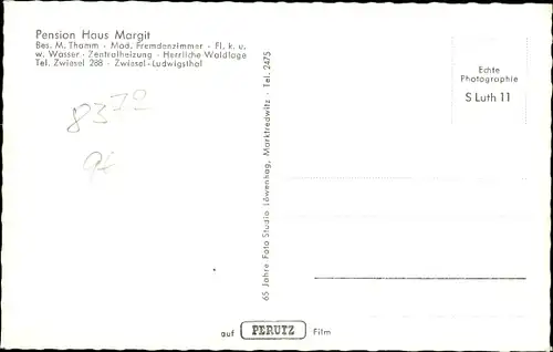 Ak Zwiesel im Bayerischen Wald, Pension Haus Margit