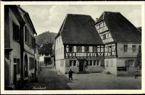 Ak Hambach Neustadt an der Weinstraße, Gasthaus zum Engel, Fachwerkhaus
