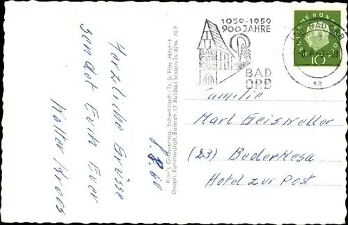 Ak Bad Orb in Hessen, Neues Kurviertel