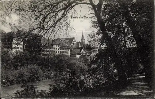 Ak Tübingen am Neckar, Neckarpartie