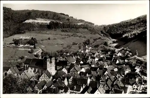 Ak Wiesensteig in Baden Württemberg, Ort mit Albhotel Malakoff