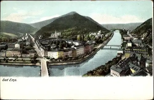 Ak Bad Ems an der Lahn, Totale