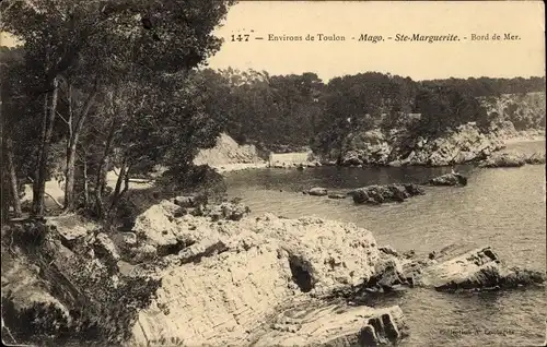 Ak Toulon Var, Mago, Ste. Marguerite, Bord de Mer