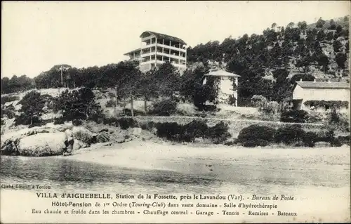 Ak Toulon Var, Villa d´Aiguebelle, Station de la Fossette, Prés le Lavandou