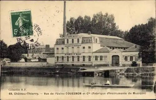 Ak Château Thierry Aisne, Vue de l'Usine Couesnon et Compagnie, Fabrique d'Instruments de Musique