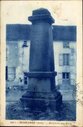 Ak Bussiares Aisne, Monument aux Morts