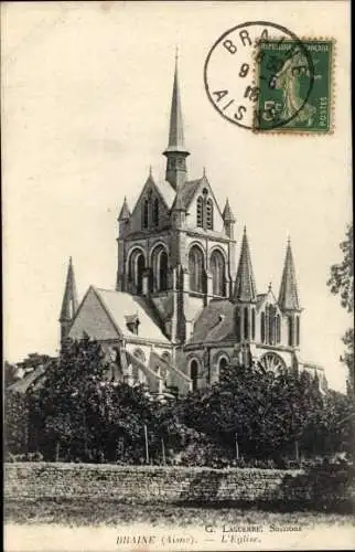 Ak Braine Aisne, L'Eglise, Kirche