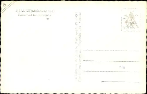 Ak Baugé Maine et Loire, Caserne Gendarmerie