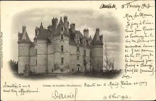 Ak Baugé Maine et Loire, Chateau de Landifer