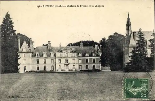 Ak Auverse Maine et Loire, Chateau de Fresne, Chapelle