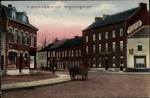 Ak Bourg Leopold Leopoldsburg Flandern Limburg, Regeeringstraet, Hotel St. Jean