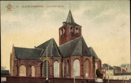 Ak Blankenberge Blankenberghe Westflandern, la vieille Eglise, Blick auf alte Kirche