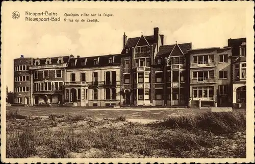 Ak Nieuport Bains Nieuwpoort Bad Westflandern, Villas op de Zeedijk