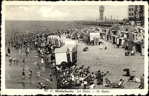 Ak Middelkerke Westflandern, Les Bains
